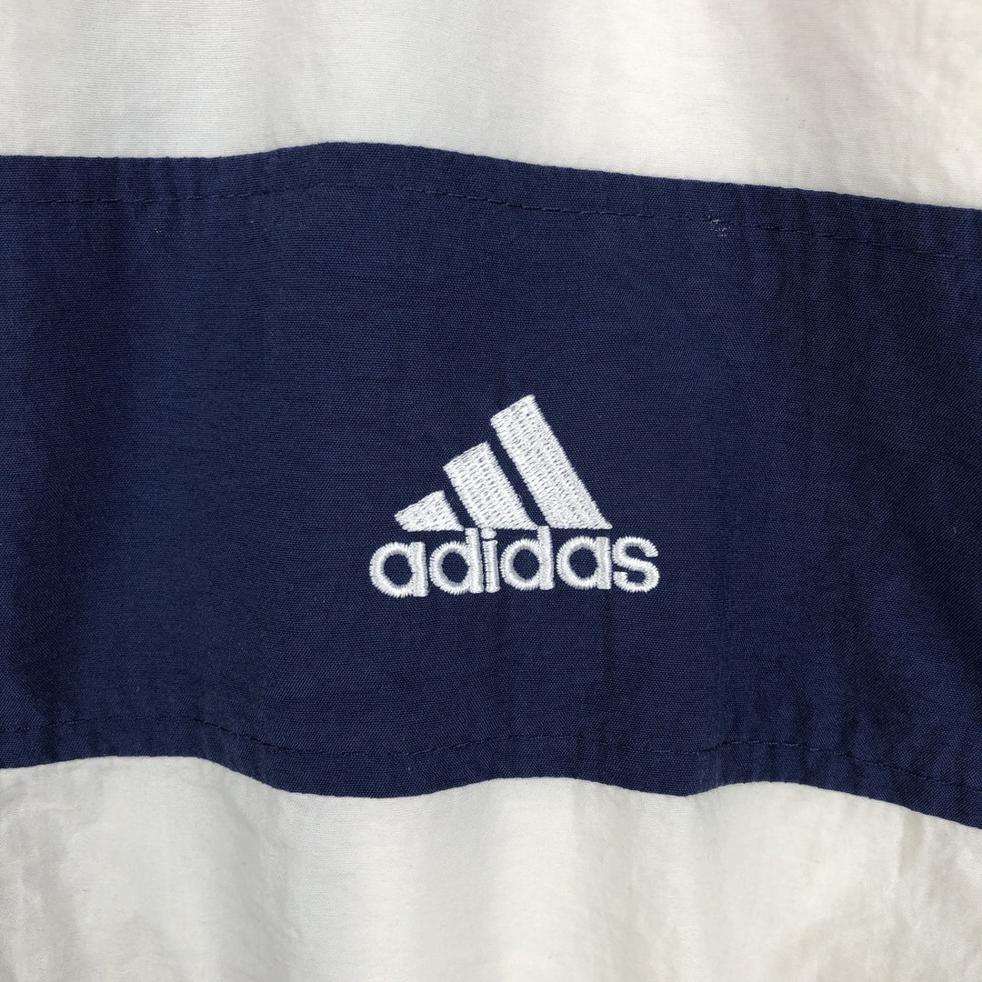 80s-90'S Adidas nylon jacket, men's size L (approx.) Nylon navy blue type Vintage Second Hand