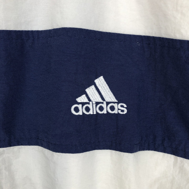 80s-90'S Adidas nylon jacket, men's size L (approx.) Nylon navy blue type Vintage Second Hand