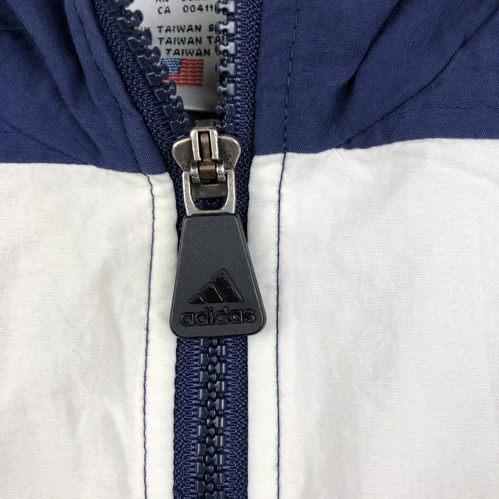 80s-90'S Adidas nylon jacket, men's size L (approx.) Nylon navy blue type Vintage Second Hand