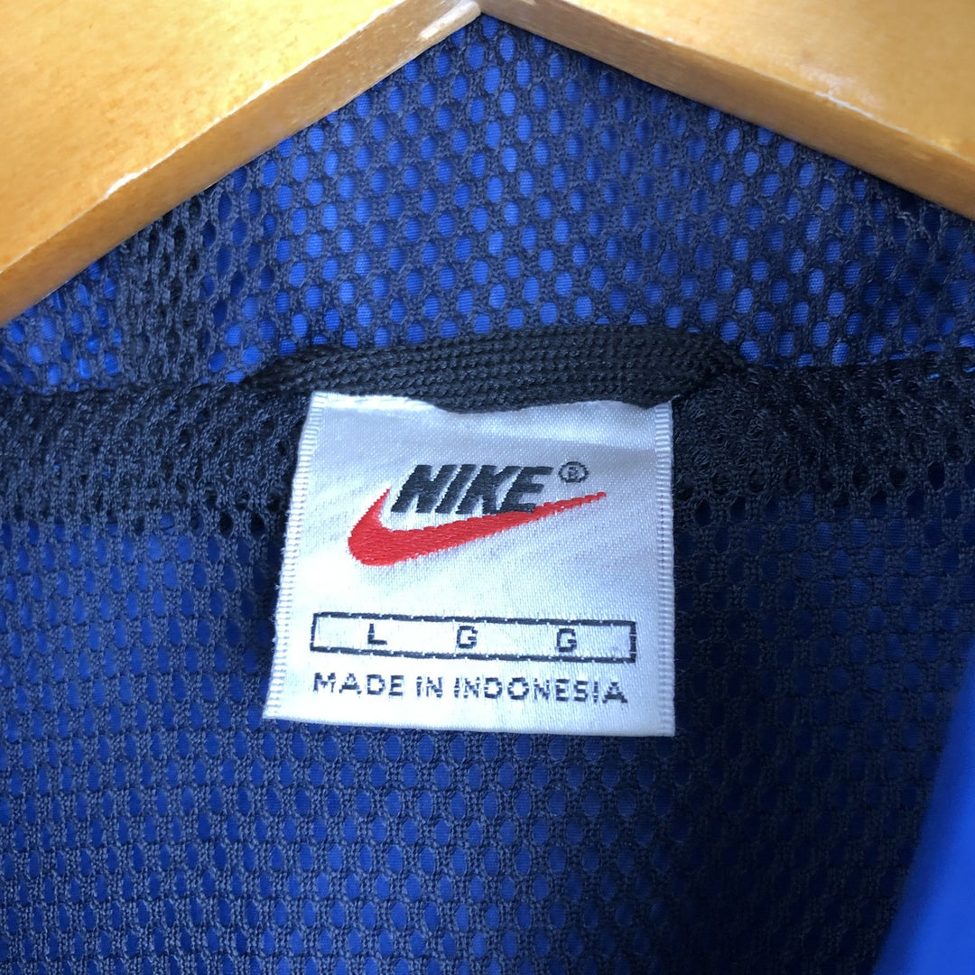 90'S Vintage Nike Anorak Parka, Men's Size L Nylon blue type Vintage Second Hand