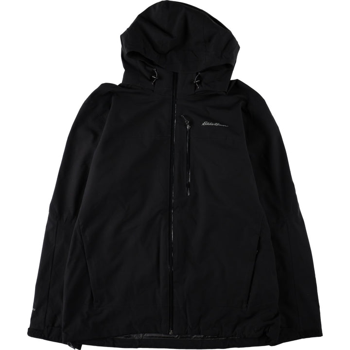 Eddie Bauer Mountain Parka Shell Jacket, Men's Size L polyester black type Vintage Second Hand