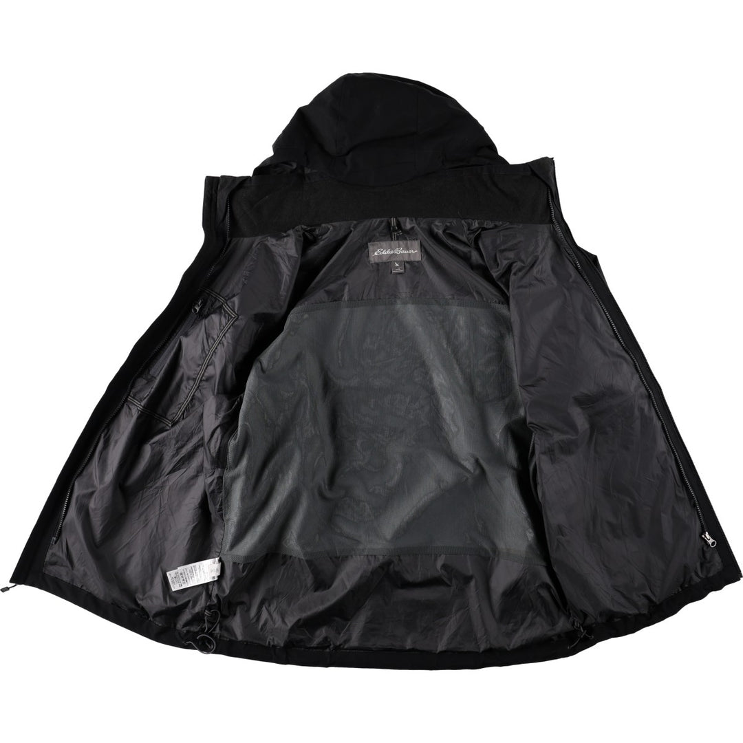 Eddie Bauer Mountain Parka Shell Jacket, Men's Size L polyester black type Vintage Second Hand