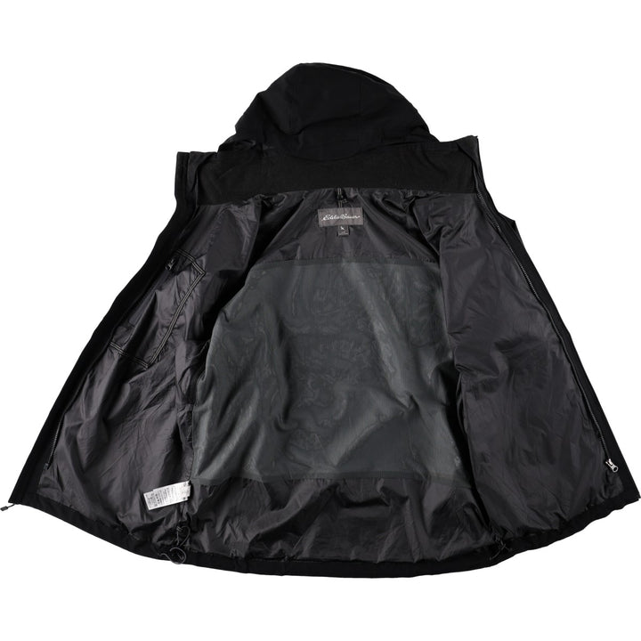 Eddie Bauer Mountain Parka Shell Jacket, Men's Size L polyester black type Vintage Second Hand