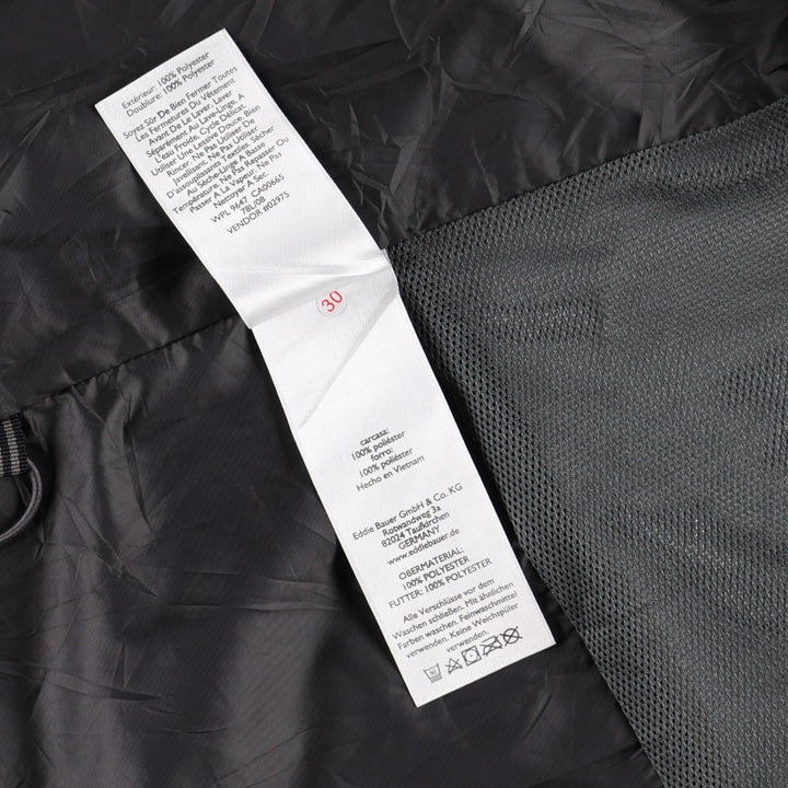 Eddie Bauer Mountain Parka Shell Jacket, Men's Size L polyester black type Vintage Second Hand