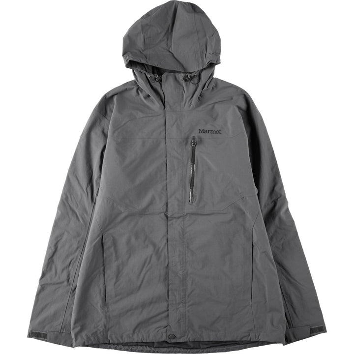 2000'S Marmot Mountain Parka Shell Jacket, Men's Size XL (approx.) Nylon Charcoal Vintage Second Hand