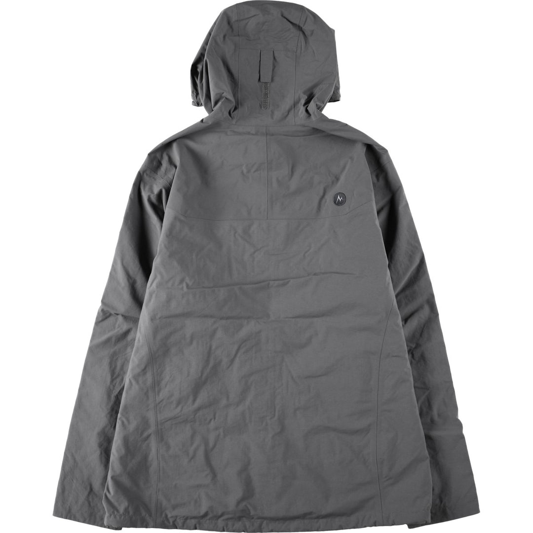 2000'S Marmot Mountain Parka Shell Jacket, Men's Size XL (approx.) Nylon Charcoal Vintage Second Hand