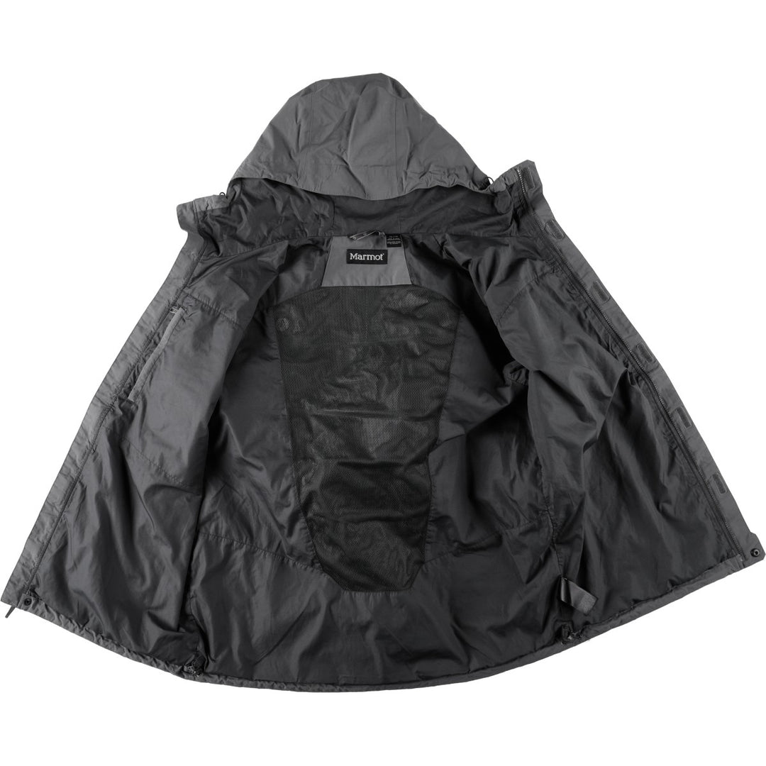 2000'S Marmot Mountain Parka Shell Jacket, Men's Size XL (approx.) Nylon Charcoal Vintage Second Hand