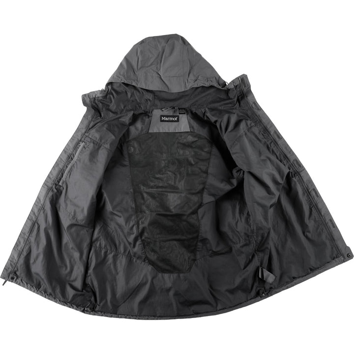 2000'S Marmot Mountain Parka Shell Jacket, Men's Size XL (approx.) Nylon Charcoal Vintage Second Hand