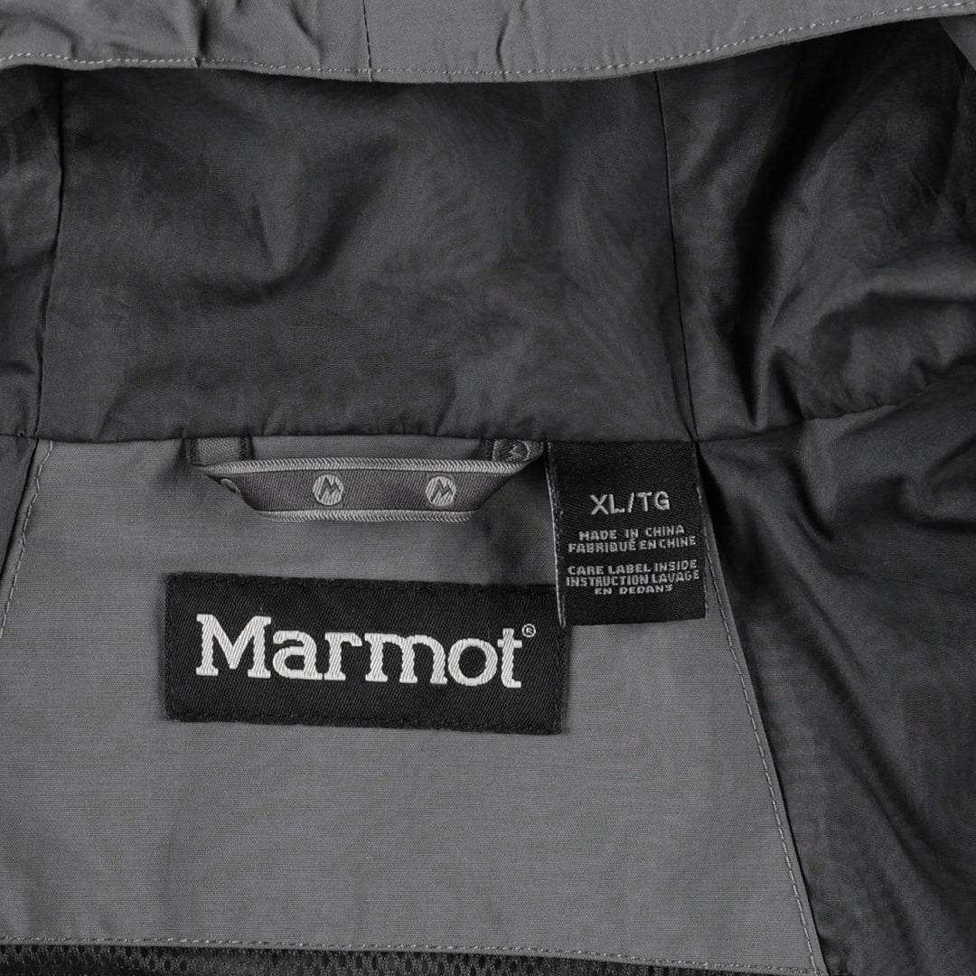 2000'S Marmot Mountain Parka Shell Jacket, Men's Size XL (approx.) Nylon Charcoal Vintage Second Hand
