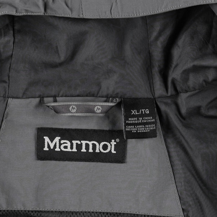2000'S Marmot Mountain Parka Shell Jacket, Men's Size XL (approx.) Nylon Charcoal Vintage Second Hand