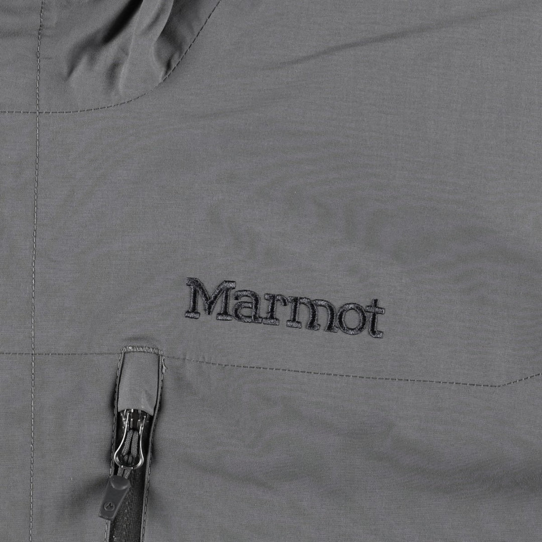 2000'S Marmot Mountain Parka Shell Jacket, Men's Size XL (approx.) Nylon Charcoal Vintage Second Hand