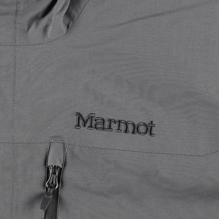 2000'S Marmot Mountain Parka Shell Jacket, Men's Size XL (approx.) Nylon Charcoal Vintage Second Hand