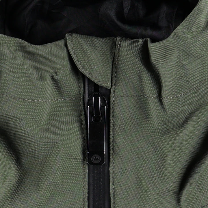 Marmot Mountain Parka Shell Jacket, Men's Size M Nylon Khaki type sage green Vintage Second Hand