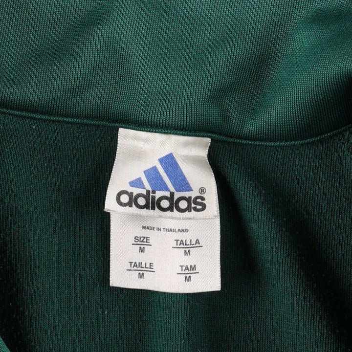 00'S adidas jersey track jacket, men's size M polyester Green type dark green Vintage Second Hand