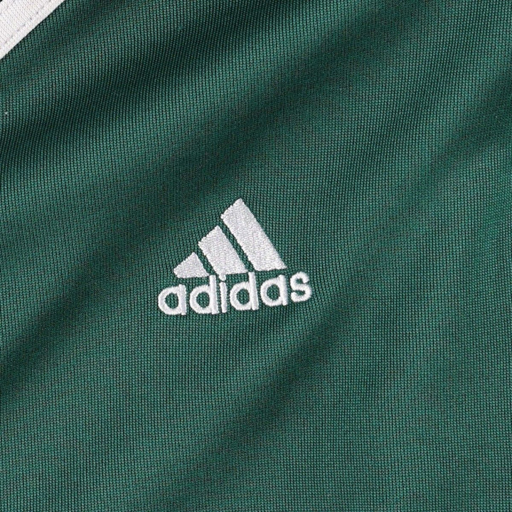 00'S adidas jersey track jacket, men's size M polyester Green type dark green Vintage Second Hand