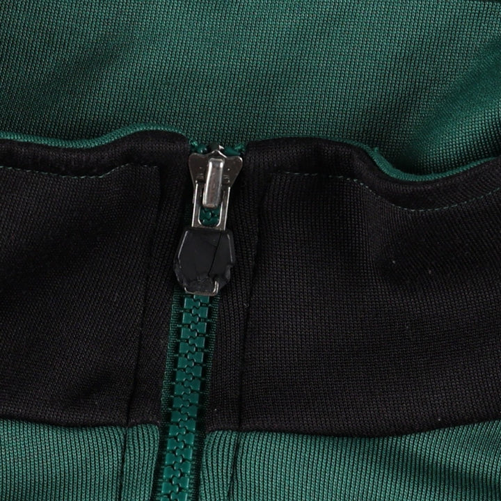 00'S adidas jersey track jacket, men's size M polyester Green type dark green Vintage Second Hand