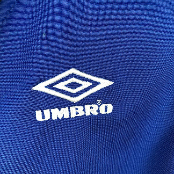 90'S Umbro Blue Tag Jersey Track Jacket, Men's Size M (approx.), Vintage polyester blue type Vintage Second Hand