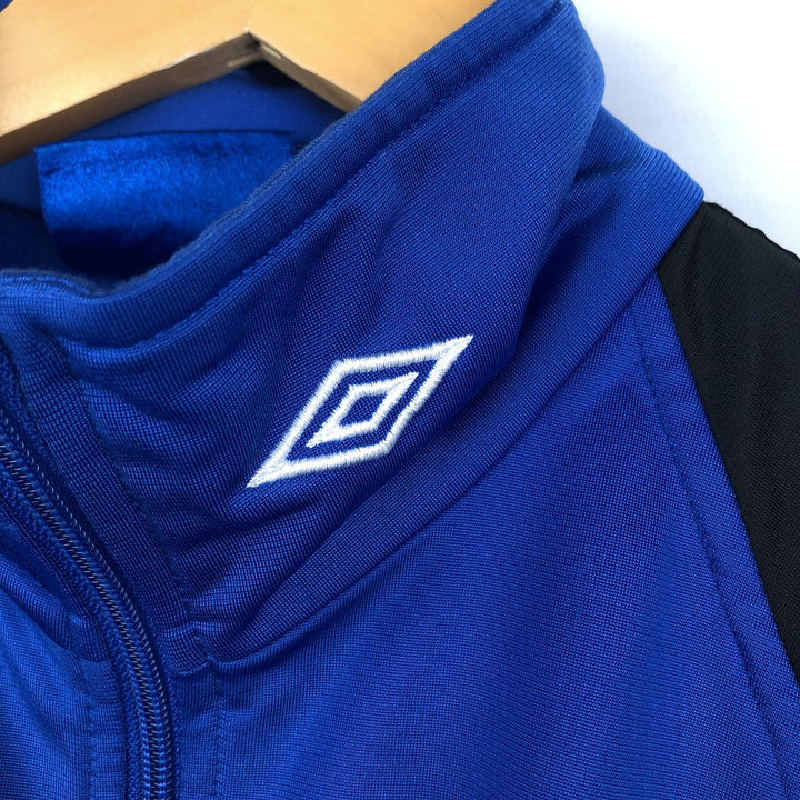 90'S Umbro Blue Tag Jersey Track Jacket, Men's Size M (approx.), Vintage polyester blue type Vintage Second Hand