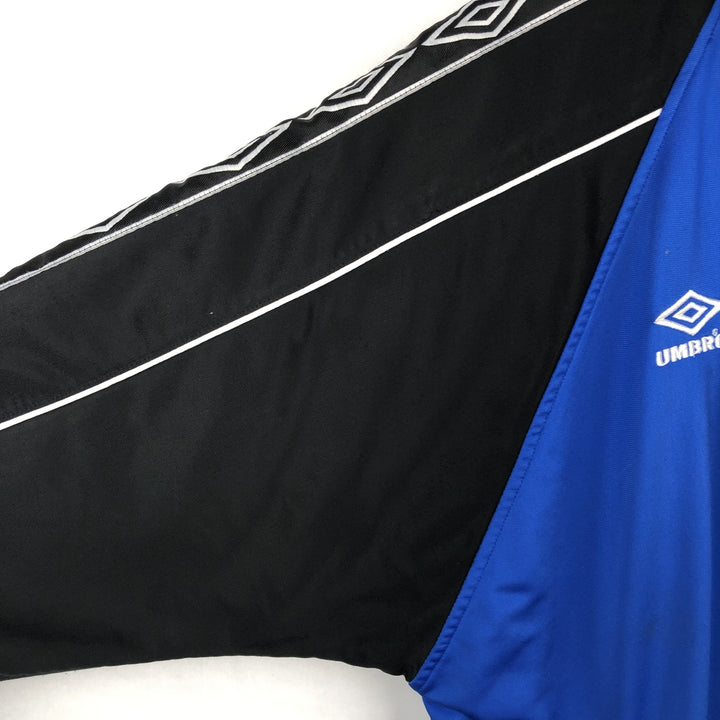 90'S Umbro Blue Tag Jersey Track Jacket, Men's Size M (approx.), Vintage polyester blue type Vintage Second Hand