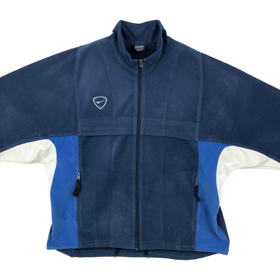 Nike TEAM Velour Track Jacket, Men's Size L (approx.) polyester navy blue type Vintage Second Hand