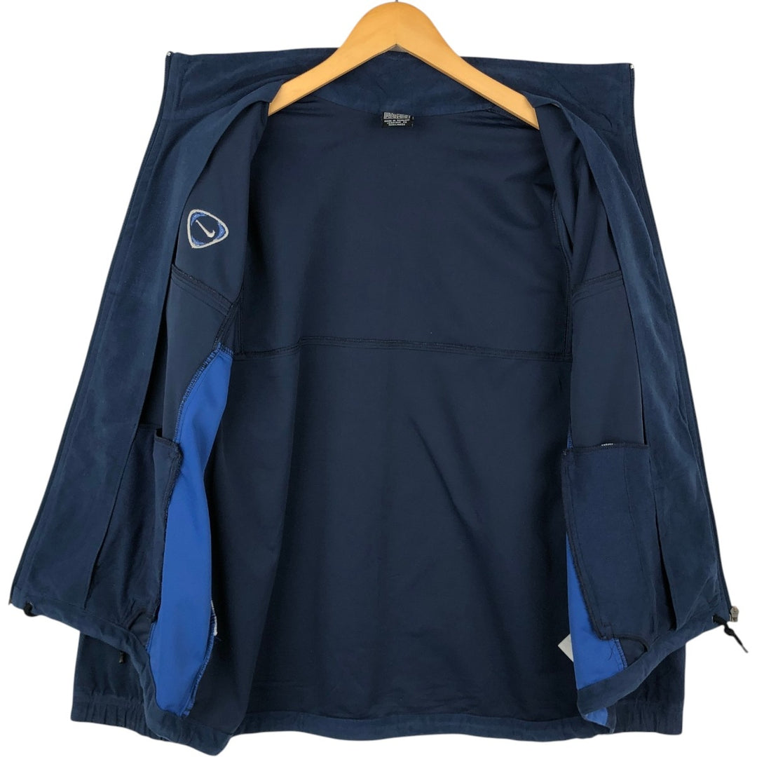 Nike TEAM Velour Track Jacket, Men's Size L (approx.) polyester navy blue type Vintage Second Hand
