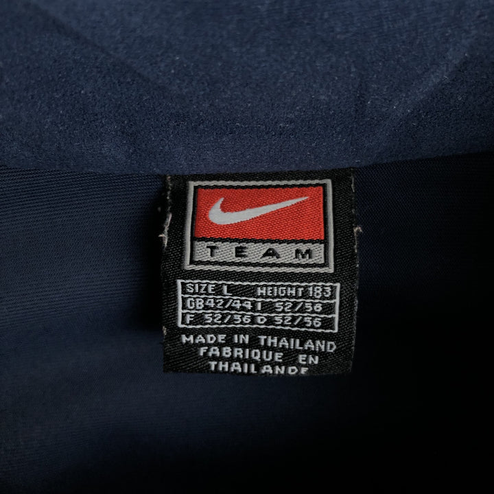 Nike TEAM Velour Track Jacket, Men's Size L (approx.) polyester navy blue type Vintage Second Hand