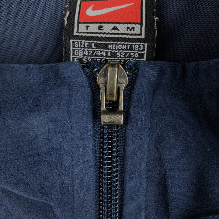 Nike TEAM Velour Track Jacket, Men's Size L (approx.) polyester navy blue type Vintage Second Hand