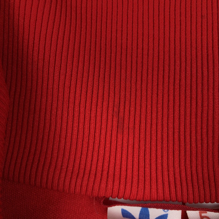 Vintage 70s-80'S Adidas Trefoil Logo Track Jacket (Men's Size M equivalent) cotton red type Vintage Second Hand