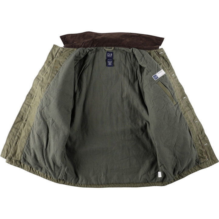 2000'S GAP padded duck canvas hunting jacket, women's size S (approx.) cotton Khaki type Vintage Second Hand