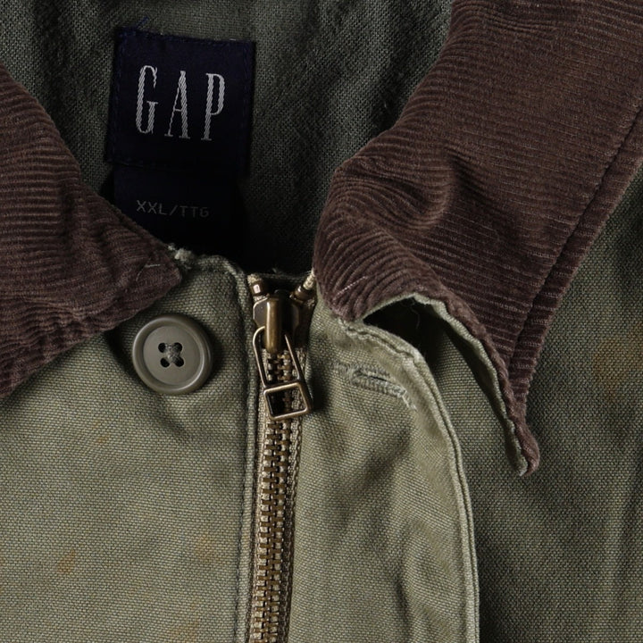 2000'S GAP padded duck canvas hunting jacket, women's size S (approx.) cotton Khaki type Vintage Second Hand