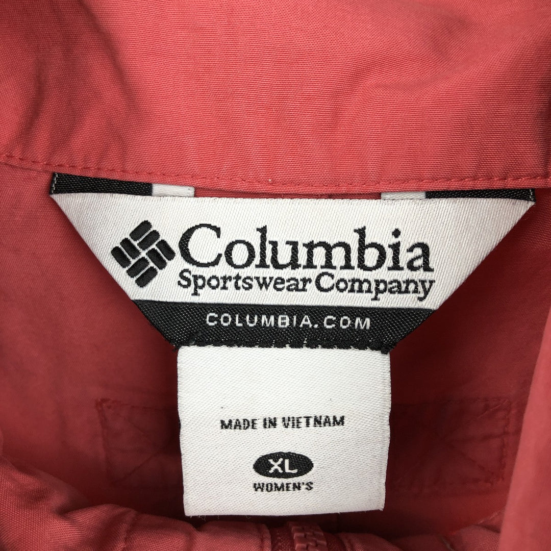 2000'S Columbia Anorak Jacket, Women's Size XL cotton pink type Vintage Second Hand