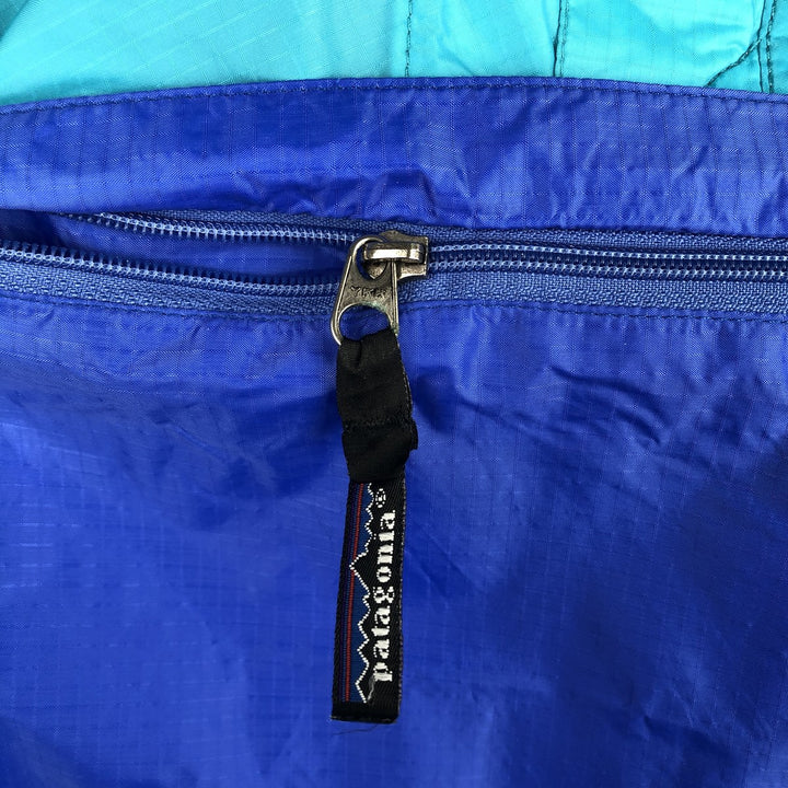 1990'S Patagonia Featherweight Shell Pullover 83201S1 Anorak Parka, Men's Size XS (Equivalent), Vintage Nylon turquoise blue Vintage Second Hand