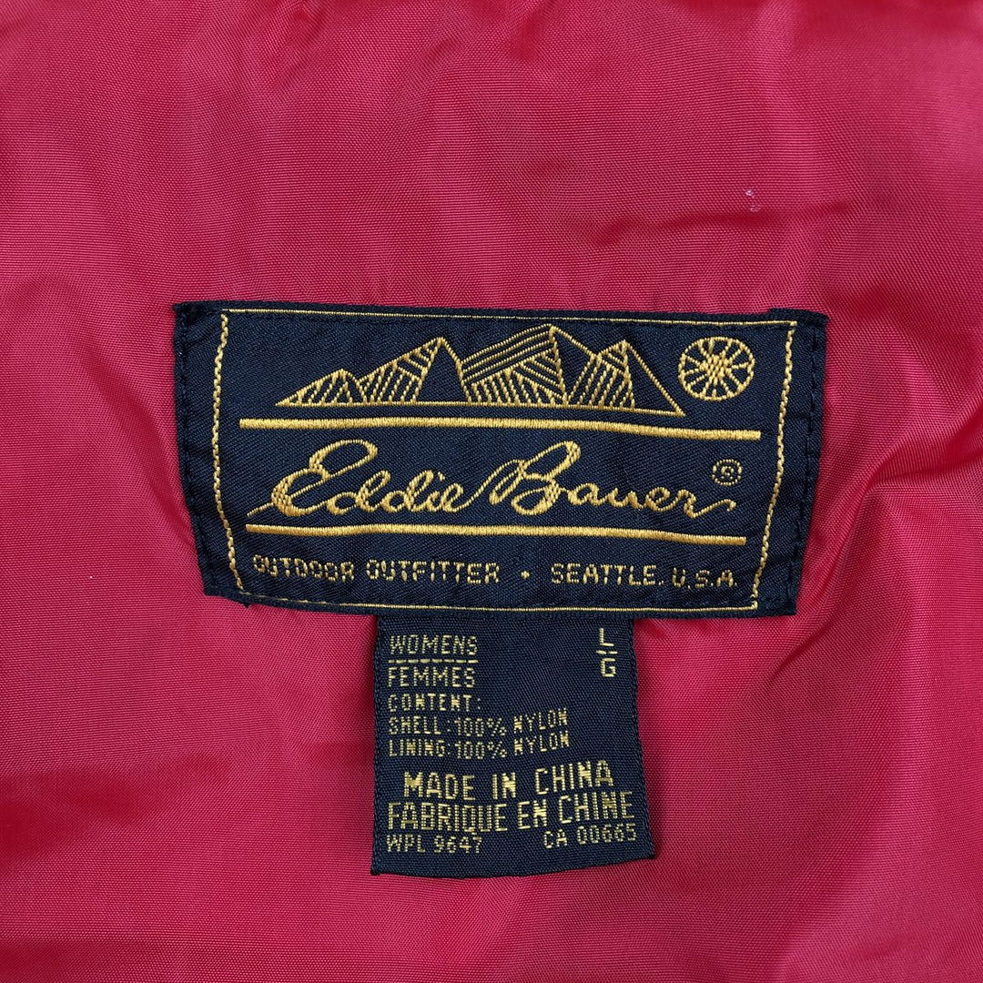 80s-90'S Eddie Bauer Mountain Jacket Shell Jacket Women's Size L Vintage Nylon red type Vintage Second Hand