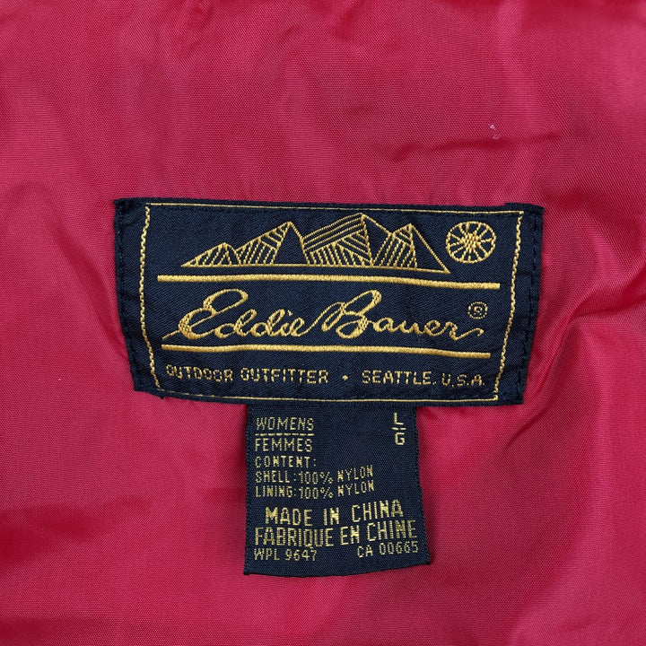 80s-90'S Eddie Bauer Mountain Jacket Shell Jacket Women's Size L Vintage Nylon red type Vintage Second Hand