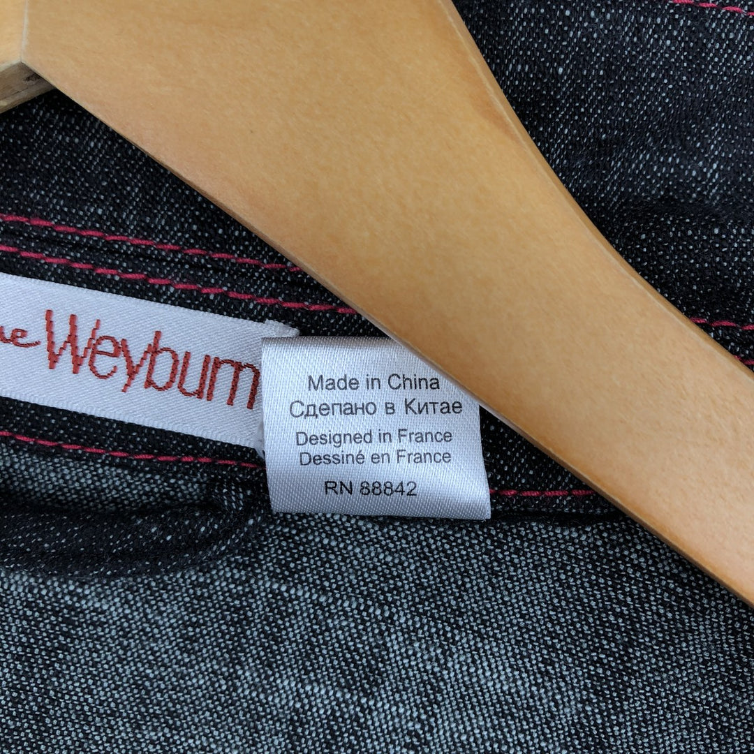 Anne Weybum Black Denim Jacket (G-Jean) - Women's Size L (approx.) cotton black type Vintage Second Hand