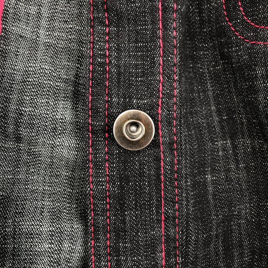 Anne Weybum Black Denim Jacket (G-Jean) - Women's Size L (approx.) cotton black type Vintage Second Hand