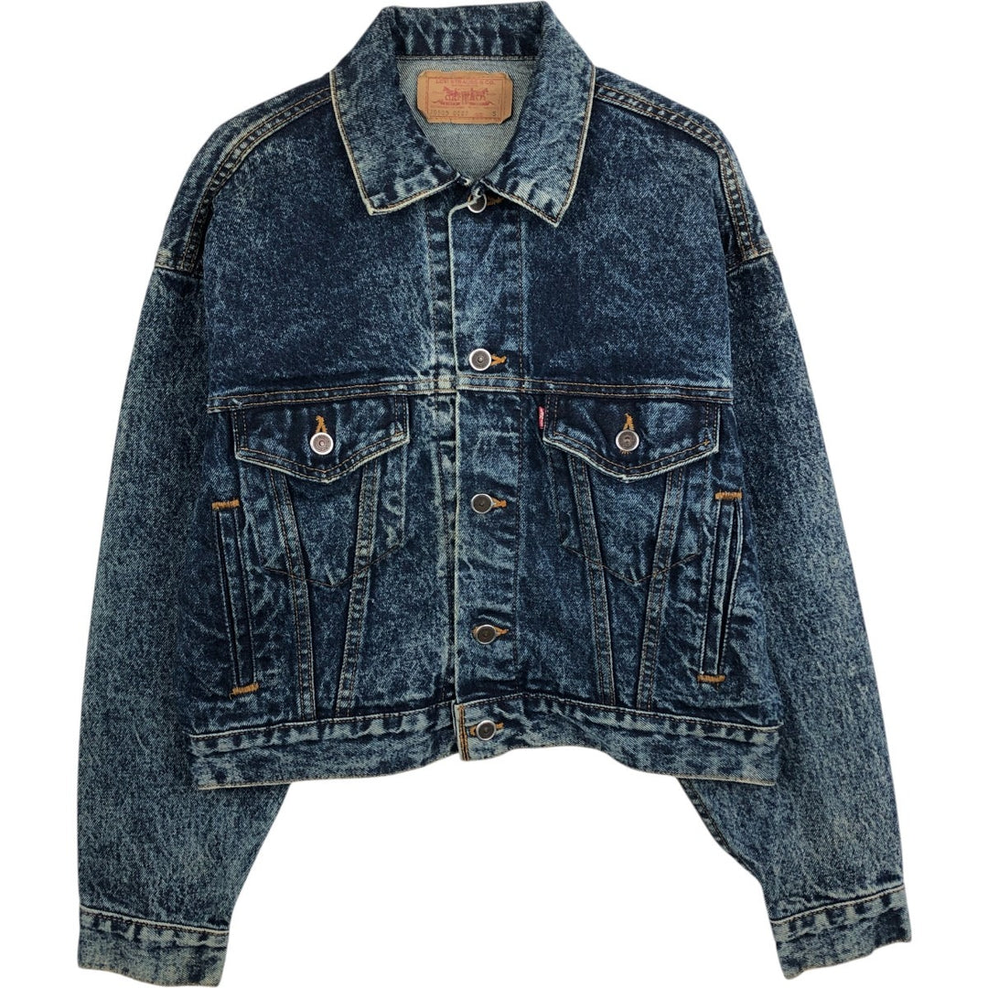 ~90'S Levi's Chemical Wash Denim Jacket, Made in USA, Men's Size S (Equivalent), Vintage cotton blue type Vintage Second Hand