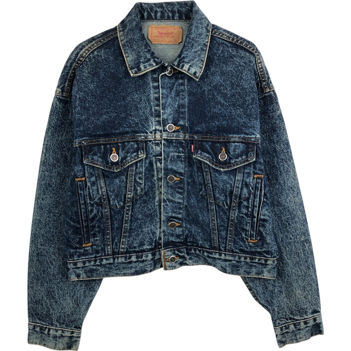 ~90'S Levi's Chemical Wash Denim Jacket, Made in USA, Men's Size S (Equivalent), Vintage cotton blue type Vintage Second Hand