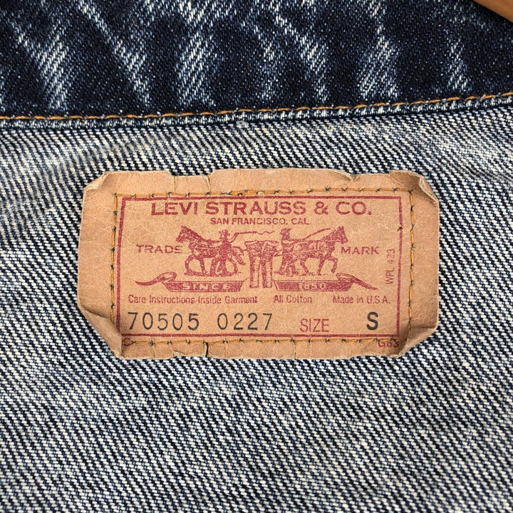 ~90'S Levi's Chemical Wash Denim Jacket, Made in USA, Men's Size S (Equivalent), Vintage cotton blue type Vintage Second Hand