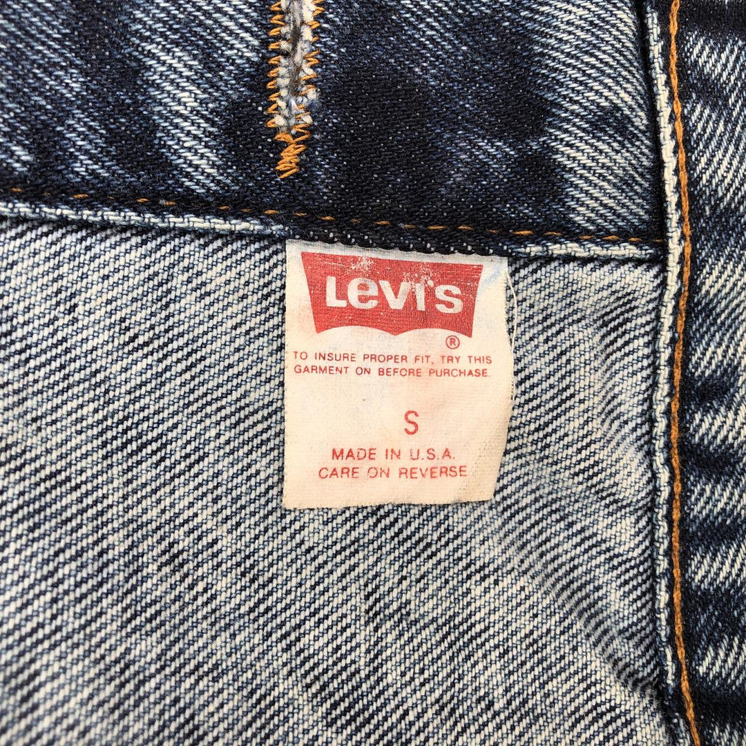 ~90'S Levi's Chemical Wash Denim Jacket, Made in USA, Men's Size S (Equivalent), Vintage cotton blue type Vintage Second Hand