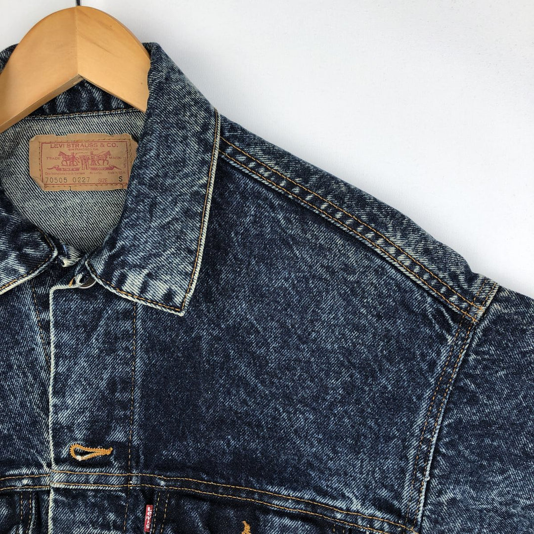 ~90'S Levi's Chemical Wash Denim Jacket, Made in USA, Men's Size S (Equivalent), Vintage cotton blue type Vintage Second Hand
