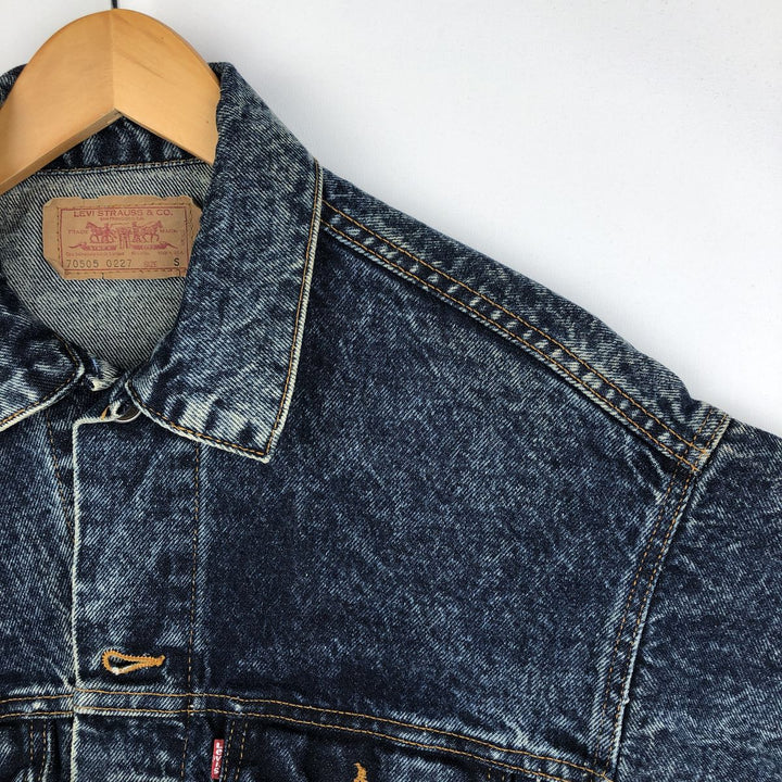 ~90'S Levi's Chemical Wash Denim Jacket, Made in USA, Men's Size S (Equivalent), Vintage cotton blue type Vintage Second Hand