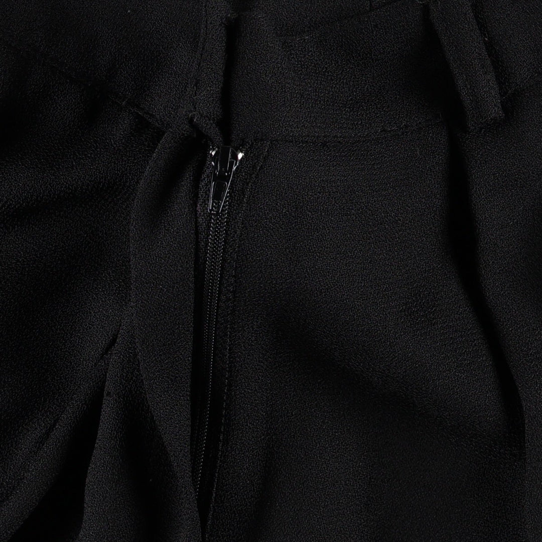 CLEO One-Pleat Slacks Pants, Made in Canada, Women's Size L (equivalent to W28) polyester black type Vintage Second Hand