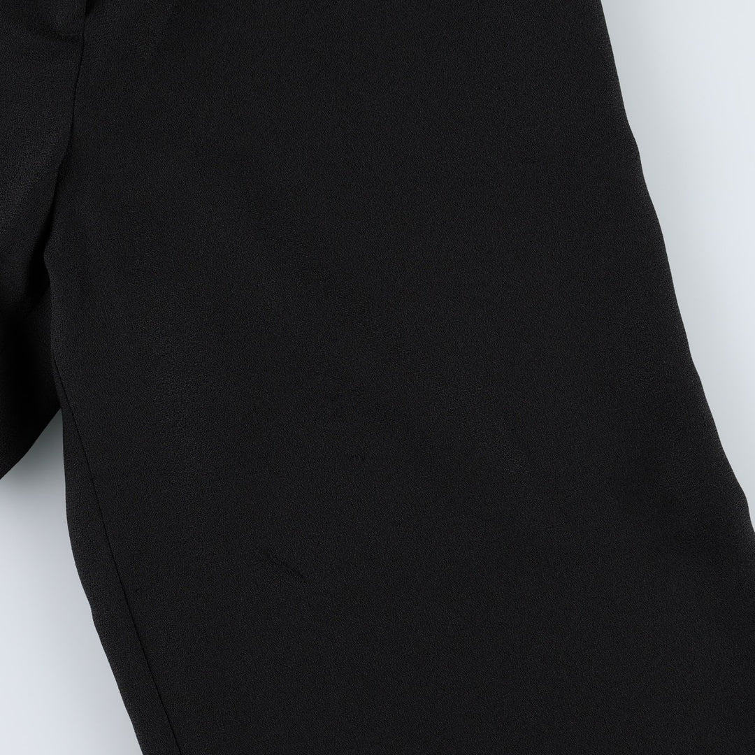 CLEO One-Pleat Slacks Pants, Made in Canada, Women's Size L (equivalent to W28) polyester black type Vintage Second Hand