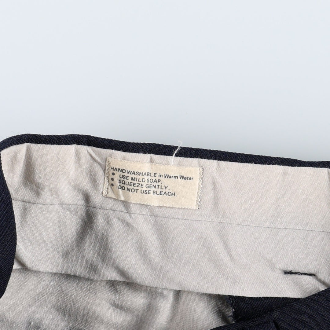 Women's slacks pants, size L (equivalent to w29) unclear navy blue type Vintage Second Hand