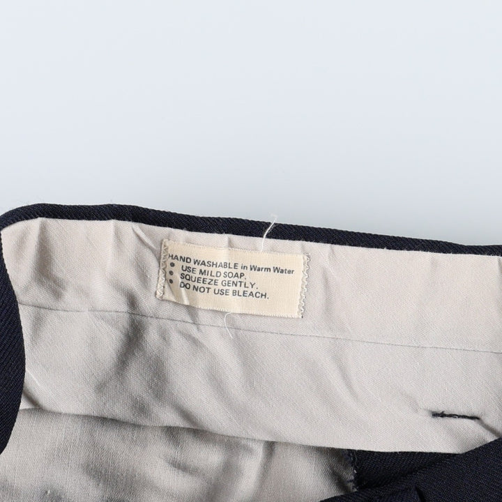 Women's slacks pants, size L (equivalent to w29) unclear navy blue type Vintage Second Hand