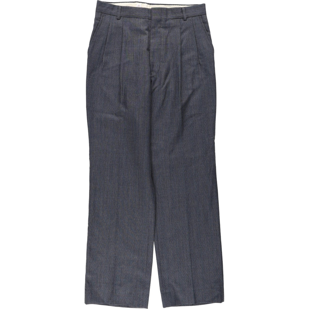 Women's two-pleat slacks, size L (equivalent to W29), vintage. unclear gray type Vintage Second Hand