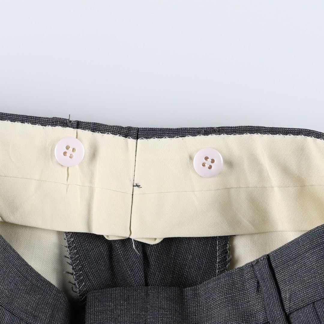 Women's two-pleat slacks, size L (equivalent to W29), vintage. unclear gray type Vintage Second Hand