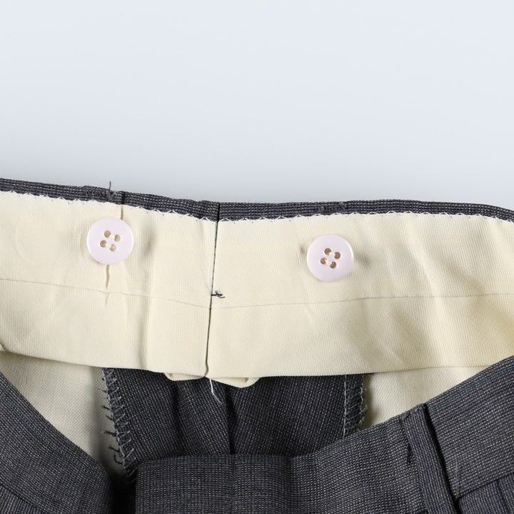 Women's two-pleat slacks, size L (equivalent to W29), vintage. unclear gray type Vintage Second Hand