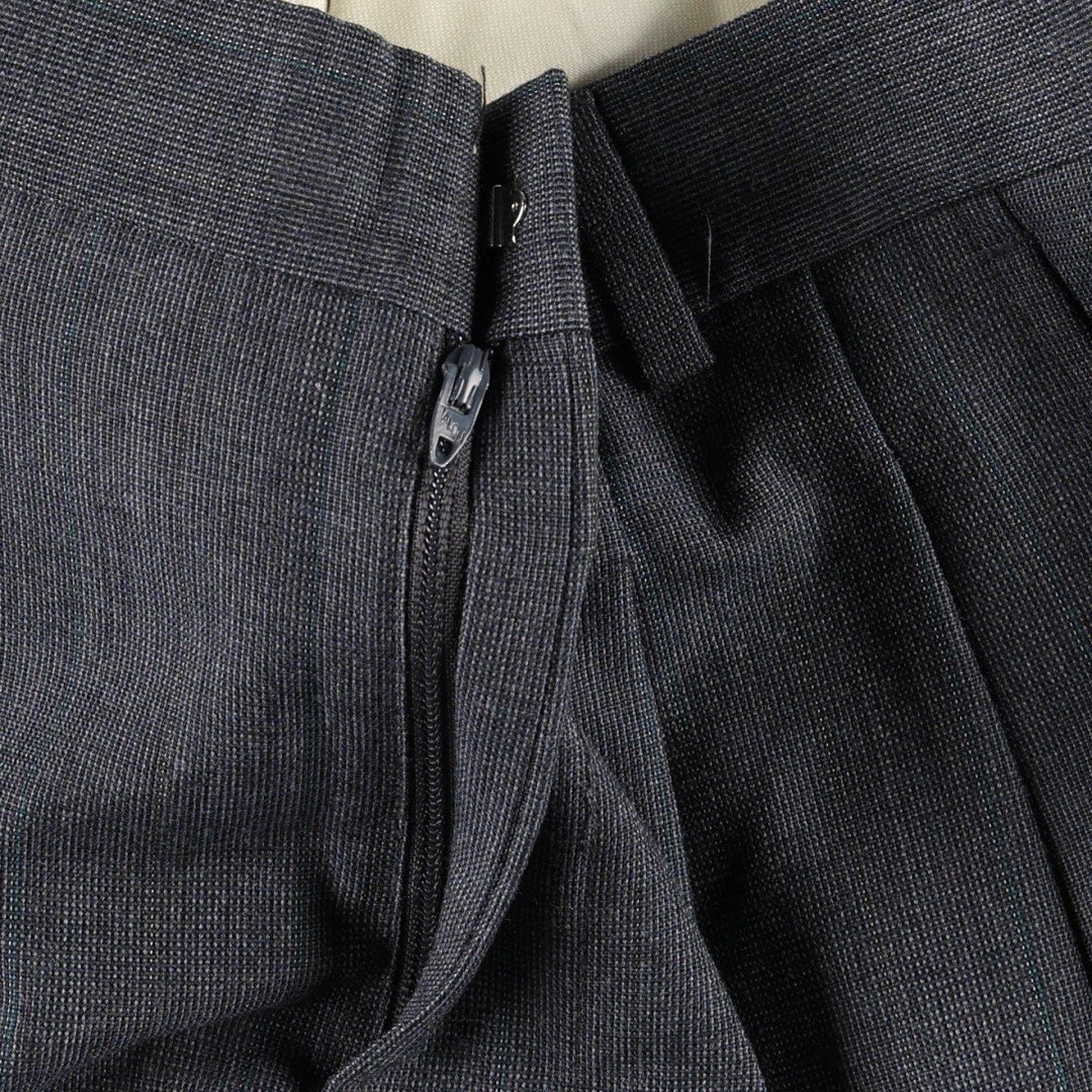 Women's two-pleat slacks, size L (equivalent to W29), vintage. unclear gray type Vintage Second Hand